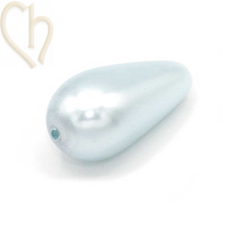 Preciosa Nacré Pear 15*8mm Light Blue
