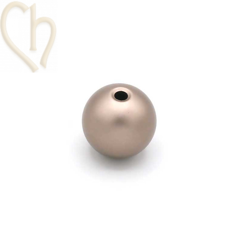 Aluminium bol 12mm kraal Champagne Aluminium bol 12mm kraal Champagne