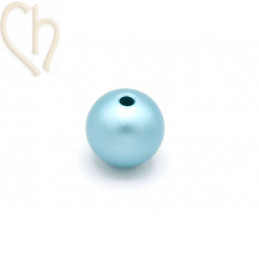 Aluminium anodized round bead 12mm Light Bleu