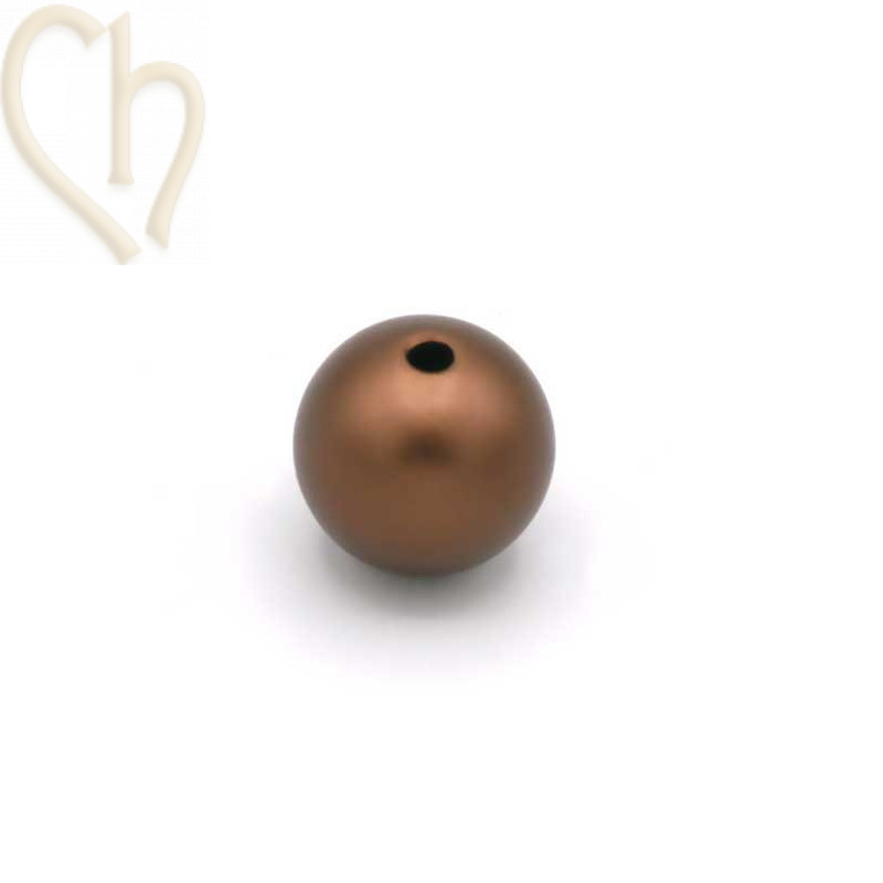 Aluminium bol 12mm kraal Bronze Aluminium bol 12mm kraal Bronze