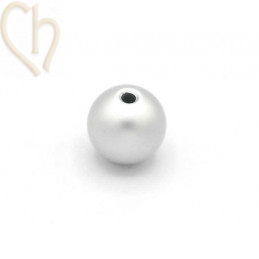 Aluminium anodized round bead 12mm Silver