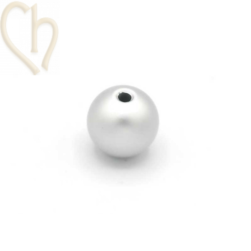 Aluminium anodized round bead 12mm Silver Aluminium anodized round bead 12mm Silver