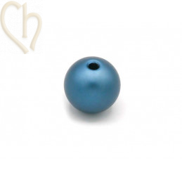 Perle ronde aluminium anodize 12mm Bleu