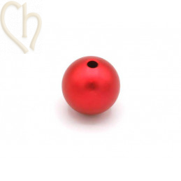 Aluminium anodized round bead 12mm Red