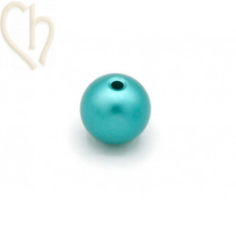 Aluminium anodized round bead 12mm Turquoise