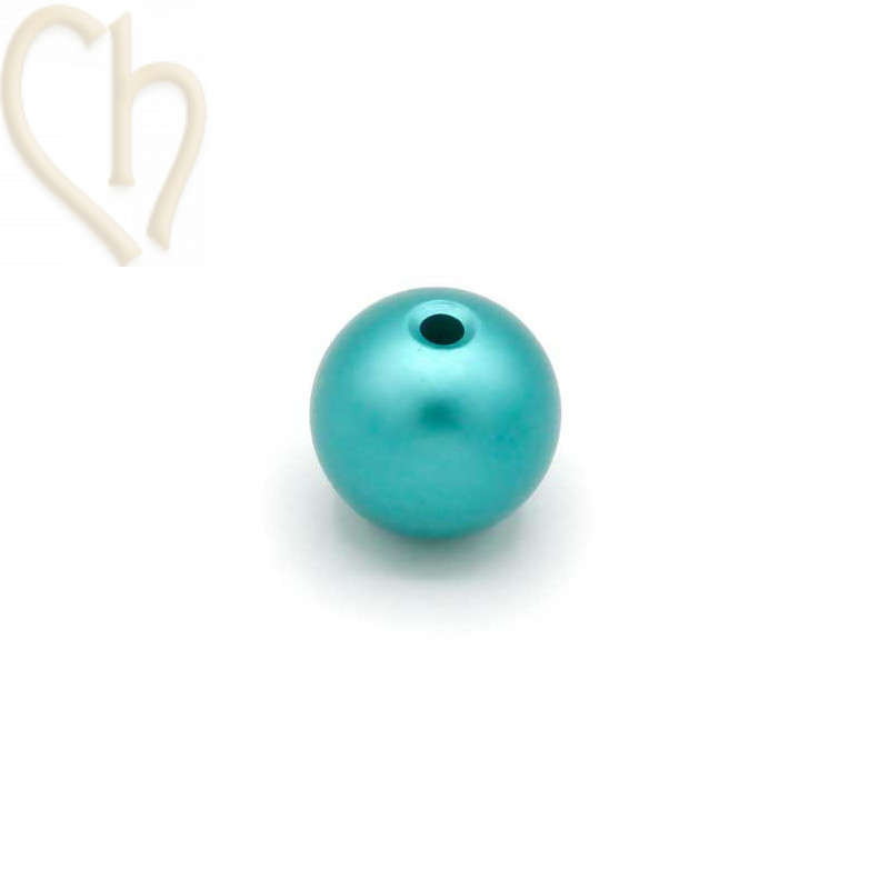 Aluminium bol 12mm kraal Turquoise Aluminium bol 12mm kraal Turquoise