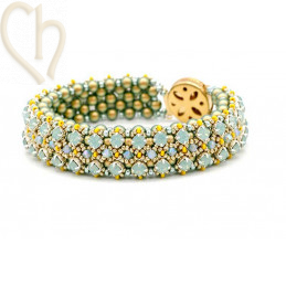 Kit bracelet Gaudy Vert Doré