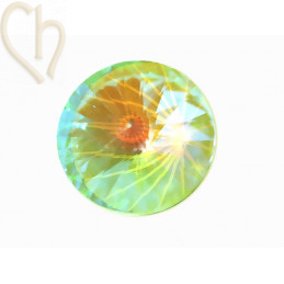 Rivoli 14mm 1122 Aurora Crystal - Mint Green Delite