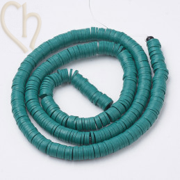 Rondelles Heishi 4mm Turquoise par Fil 40cm.