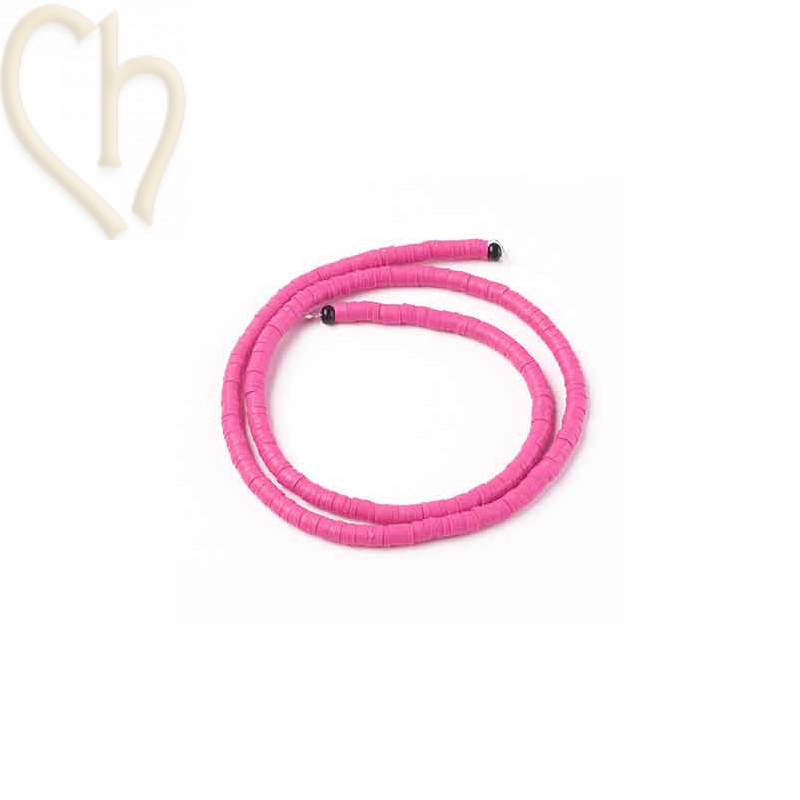 Heishi Rings 4mm Fuchsia String 40cm