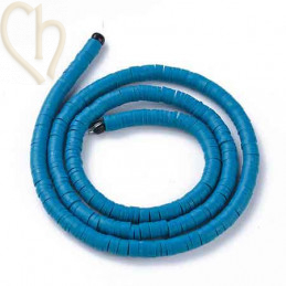 Heishi Rings 4mm bleu String 40cm