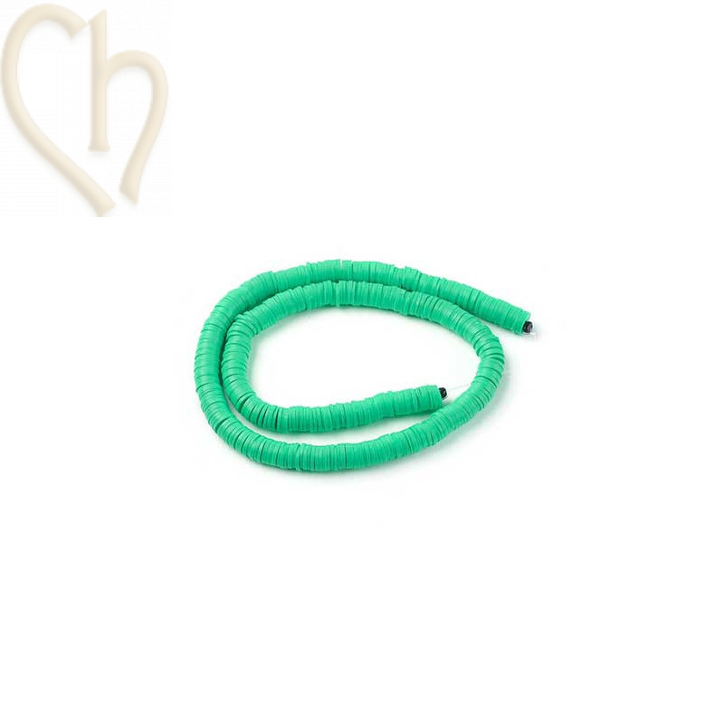 Heishi Rings 8mm Green String 40cm