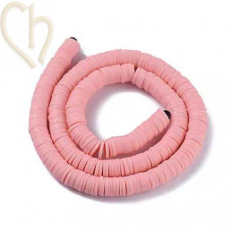 Heishi rondellen 8mm babyroze String 40 cm