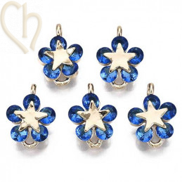 Charms fleur 12mm Gold Plated