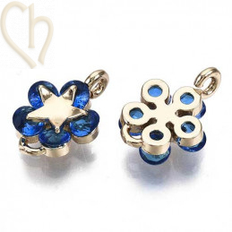 Charms bloem 12mm Gold Plated