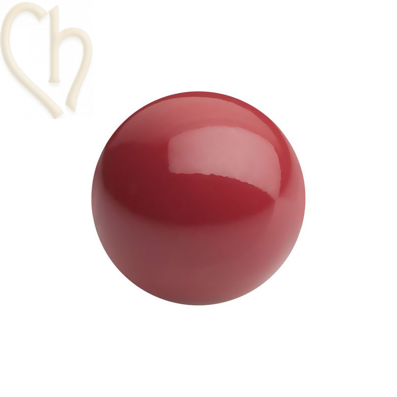 Preciosa 4mm CRANBERRY Round Nacré Pearl Maxima