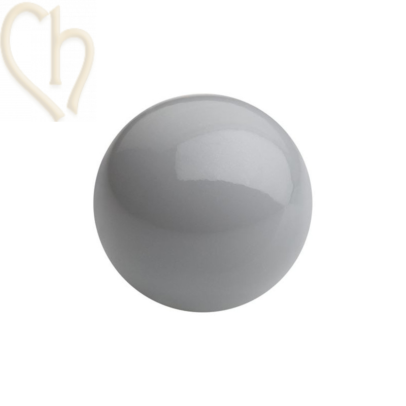 Preciosa 4mm Ceramic Grey Round Nacré Pearl Maxima