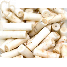 Tube 13*4mm natural stone - Howlite