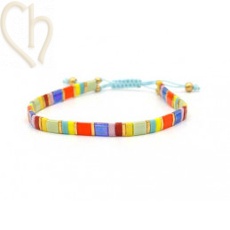 setje van 5 Armbandjes met Miyuki kralen Tila summermix
