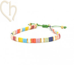Set of 5 Kit bracelet with Miyuki Tila summermix