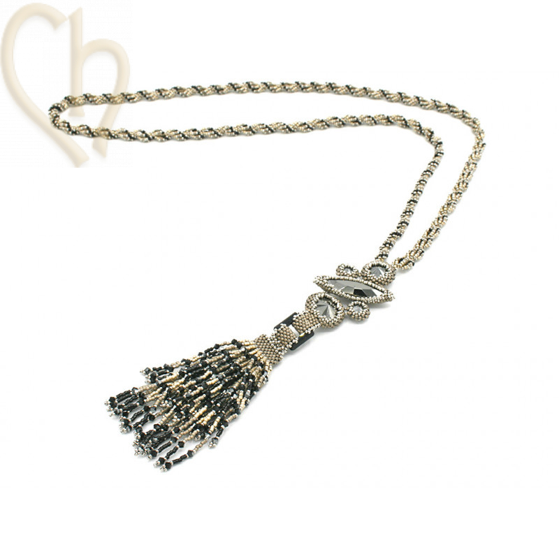 Kit necklace Slim Navette Grey Steel
