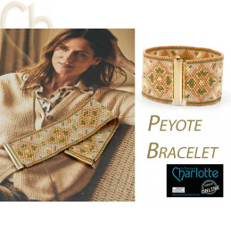 Grille Peyote armband Pistaccio
