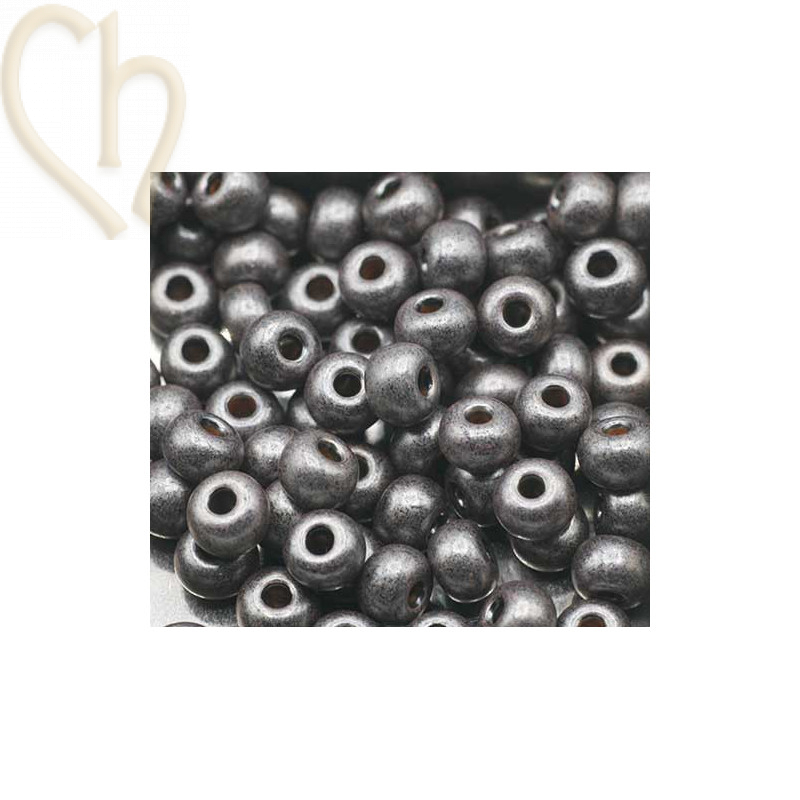 Seedbeads 4/0 Grey Metallic