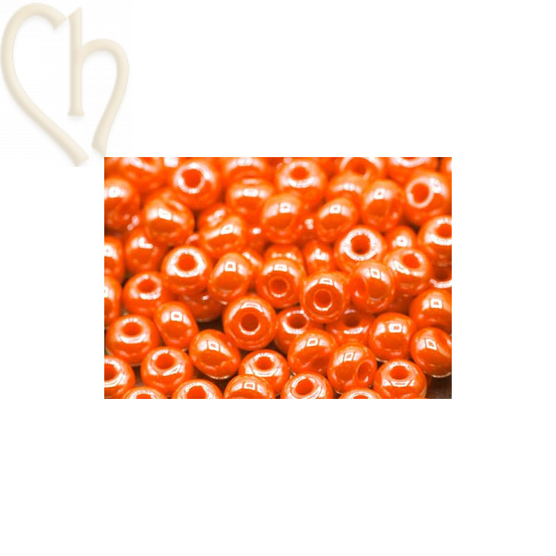 Rocaille 4/0 Orange Opaque Lustré