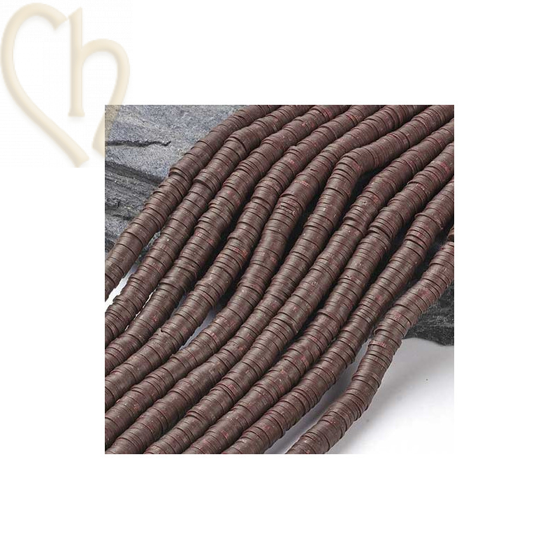 Heishi Rings 8mm Marron String 40cm Heishi Rings 8mm Marron String 40cm