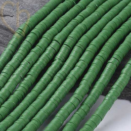 Heishi Rings 6mm Green String 40cm