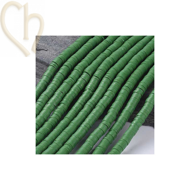 Rondelles Heishi 6mm vert par Fil 40cm