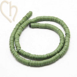 Rondelles Heishi 6mm khaki par Fil 40cm