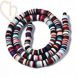 Rondelles Heishi 6mm mix2 par Fil 40cm