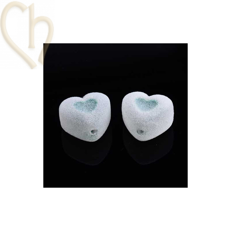 Coeur perle acryl 15mm