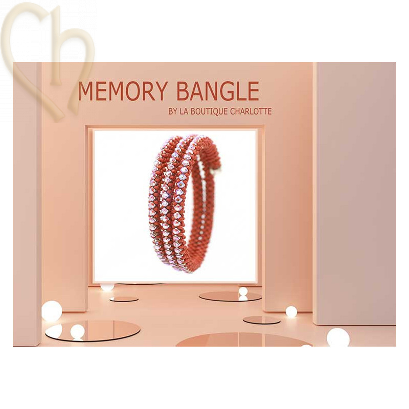 Kit bracelet Memory Bangle color Tangerine Sienne