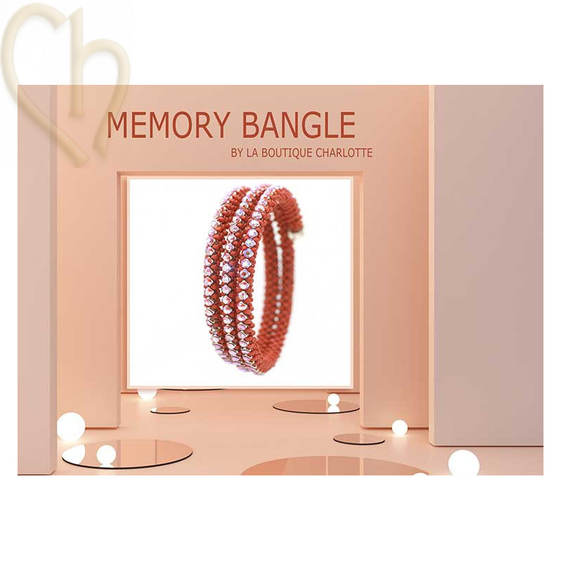 Kit bracelet Memory Bangle color Tangerine Sienne Kit bracelet Memory Bangle color Tangerine Sienne