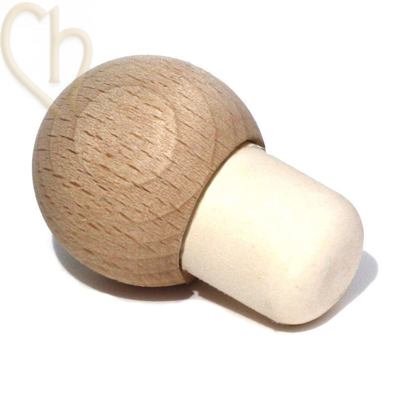 Bottle Cork diameter 19mm with wood ball 33mm