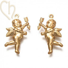 Stainless Steel hangertje cupido 30mm Gold Plated