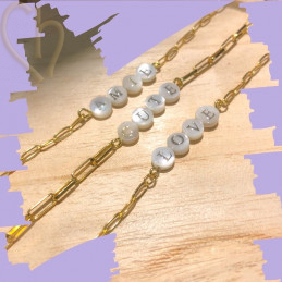 Letter Beads pearl ronde 6mm