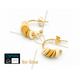 oorbellen staal fashion rond 10mm Gold