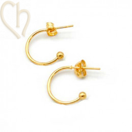 Earrings steel Fashion rond 10mm Gold