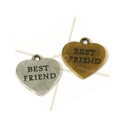 pendant heart "best friend"