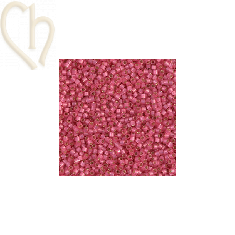 Alabaster Silverlined Dyed Hibiscus - Miyuki Delica 11/0 5 gr. DB2175 M