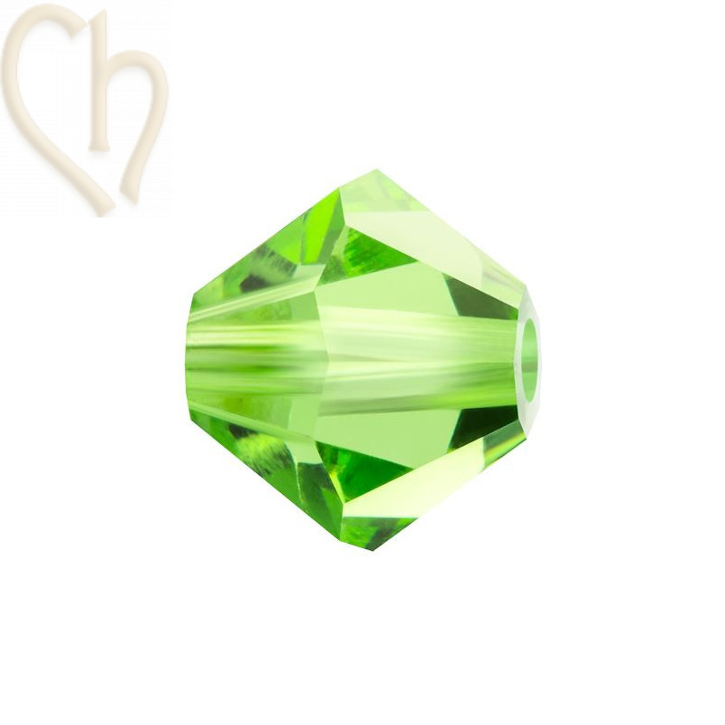 Preciosa Crystal Rondelle Bead 3mm Peridot