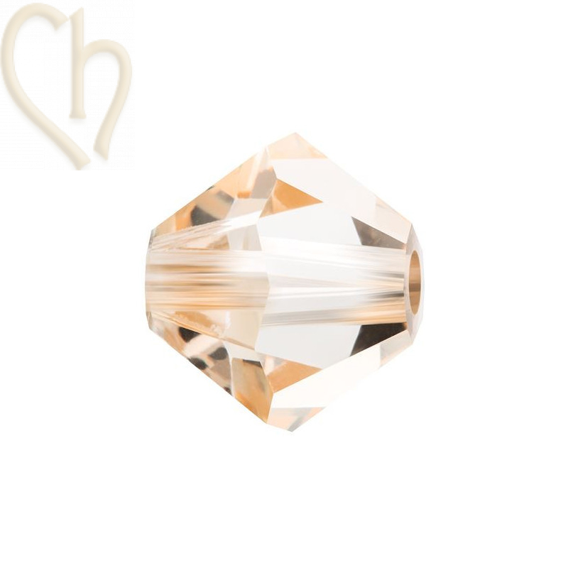 Preciosa Crystal Rondelle Bead 3mm Honey