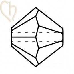 Preciosa Crystal Rondelle Bead 6mm Cristal AB2x