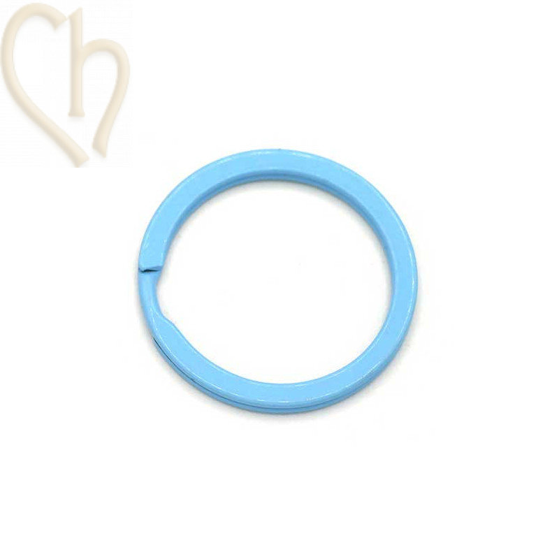 Double ring steel 28mm for keyholder Licht Bleu Double ring steel 28mm for keyholder Licht Bleu