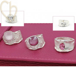 Ring adjustable with holder for crystal 4470 10mm