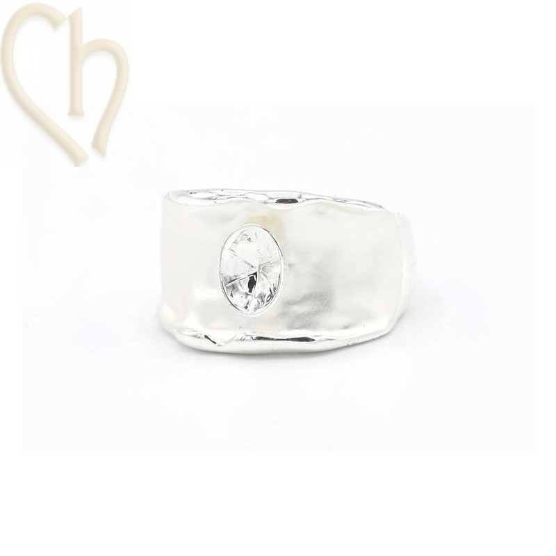 Ring adjustable with holder for crystal 4120 8*6mm