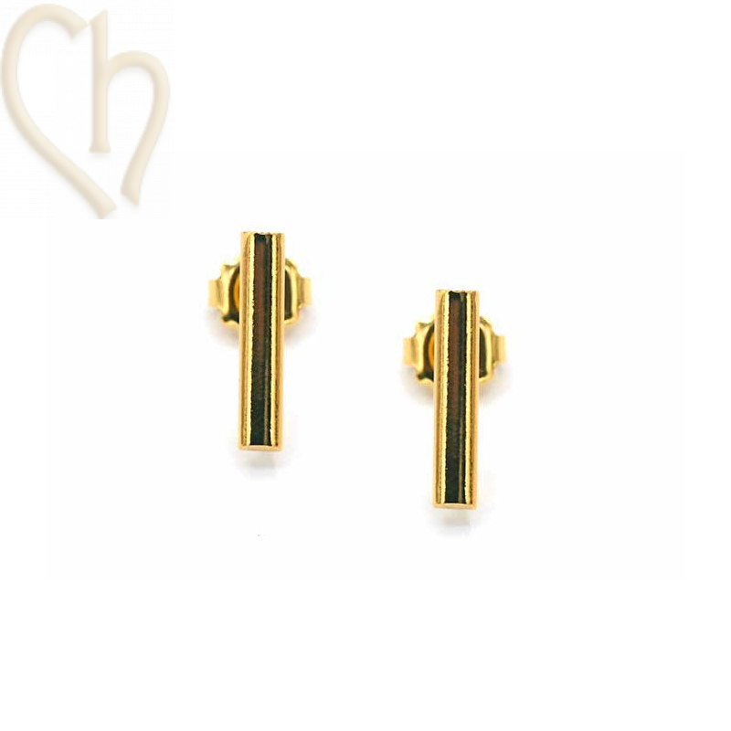Earrings Fashion barette 15mm Gold with ring